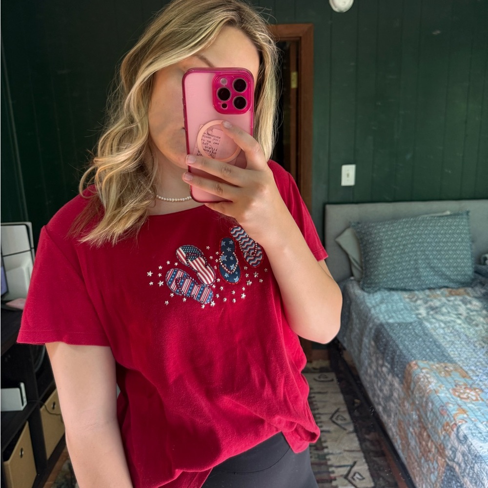 Women's Red patriotic Shirt